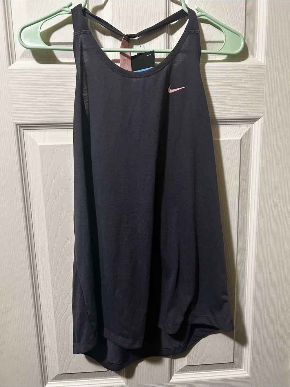 Nike Gray Tank with Pink Strap Detail